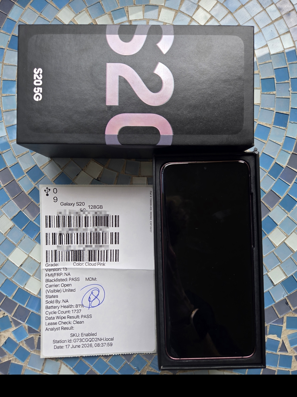 Samsung Galaxy S20 5G Cloud Pink - 128GB